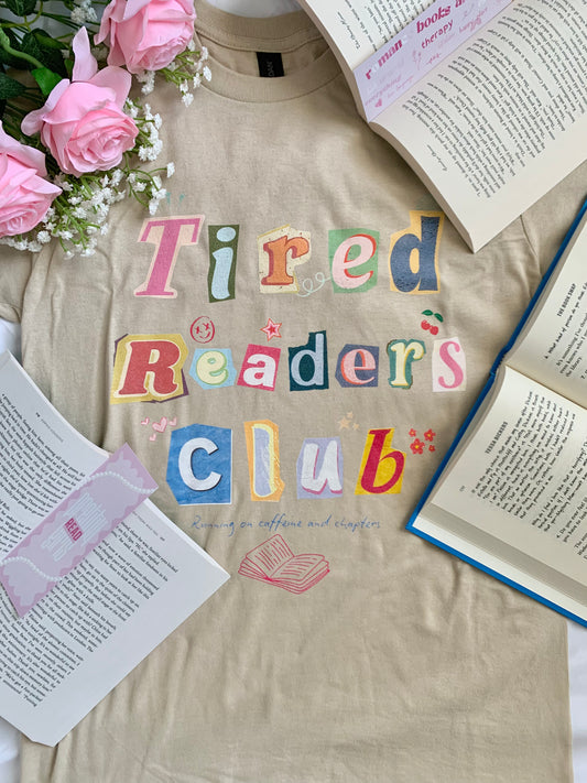 Tired Readers Club T-shirt– Book Lover Graphic Tee Bookish